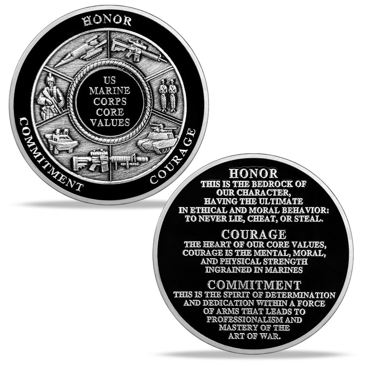 Marine Corps Core Value Challenge Coin