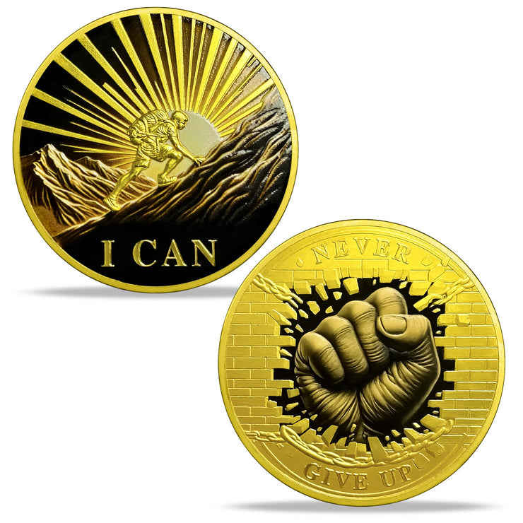 Encouragement Never Give Up Inspirational Coin