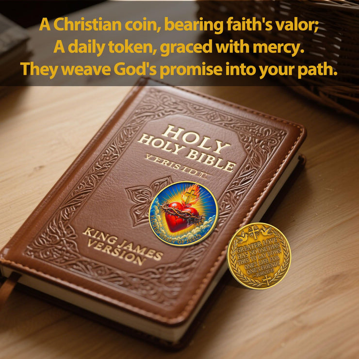 Sacred Heart of Jesus Christian Challenge Coin