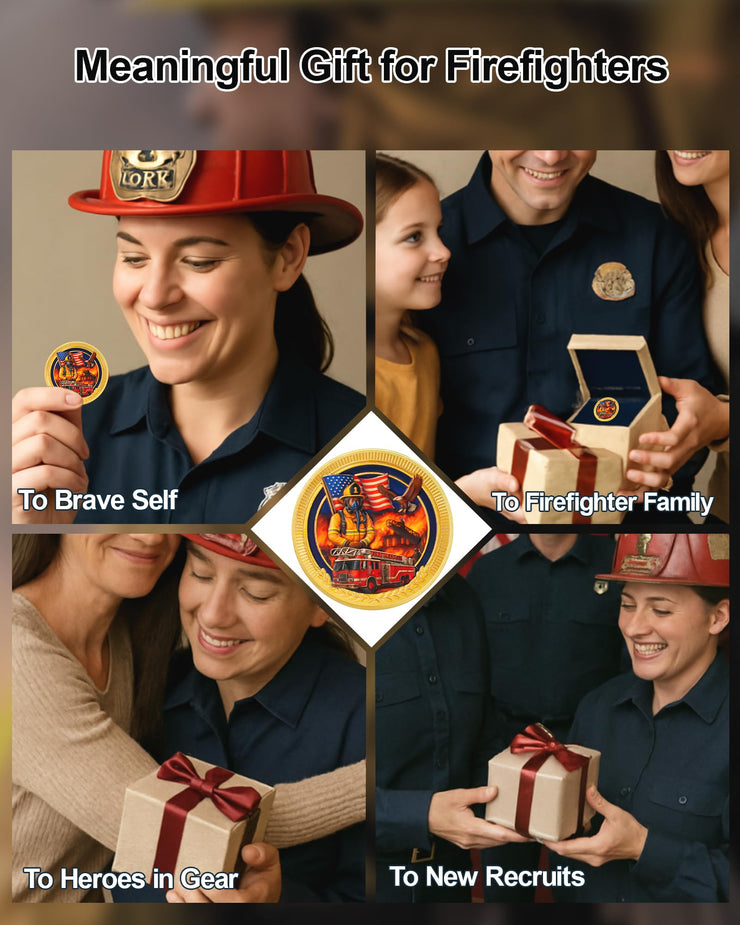 Firefighter Courage Commitment Challenge Coin