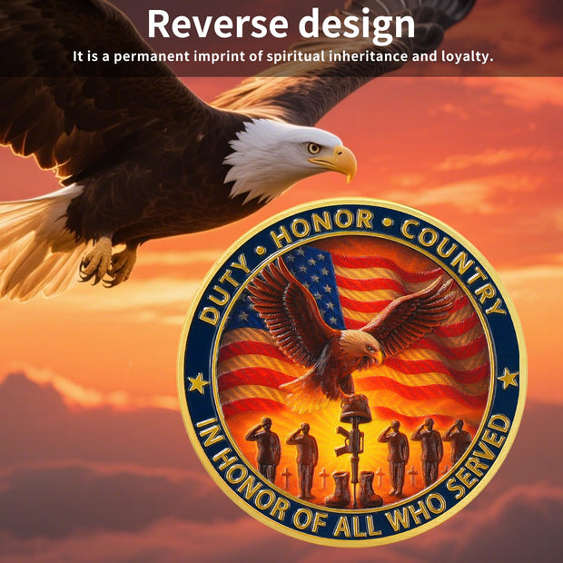 Thank You for Your Service & in Honor of All Who Served Military Veterans Challenge Coin