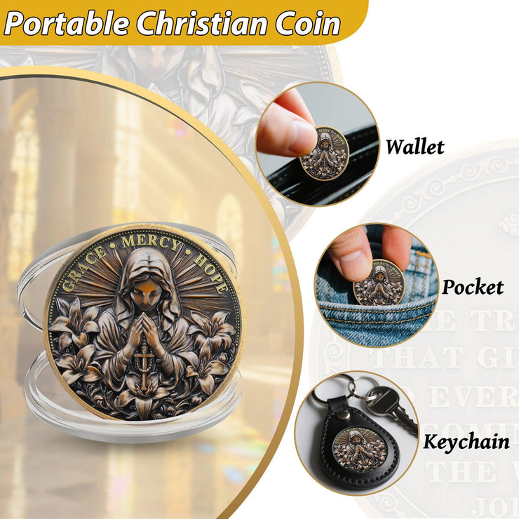 Inspirational Holy Mary Christian Challenge Coin