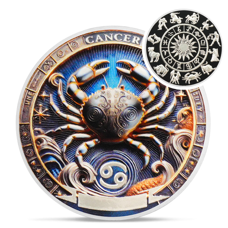 Cool Cancer 12 Zodiac Protective Talisman Challenge Coin