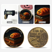 Bible Bread Religious Coin Inspirational Bible Verse Medallion