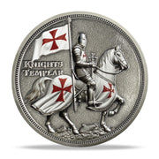 BHealthLife Knights Templar Challenge Coin Christian Christ Red Cross Religious Reminder Gifts for Men Women
