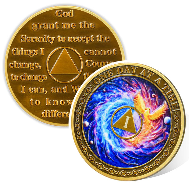 Phoenix Rebirth 1-5 Year Sobriety Coin
