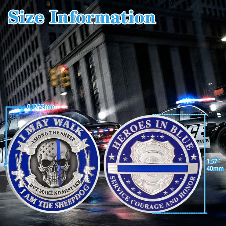 Skeleton Police Challenge Coins