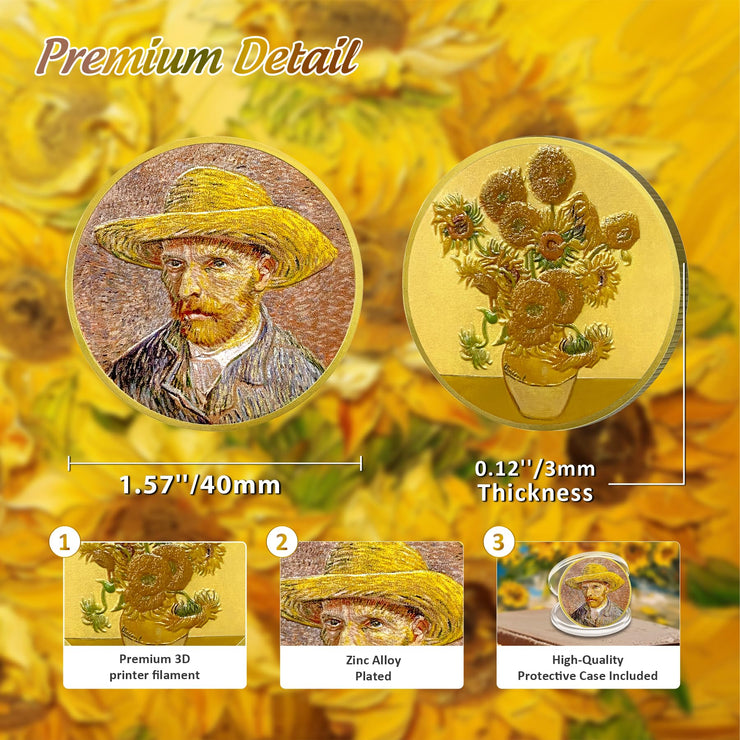 Artsy Van Gogh Sunflowers Coin