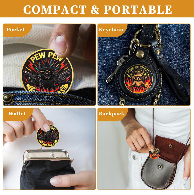 Pew Pew Cat Challenge Coin