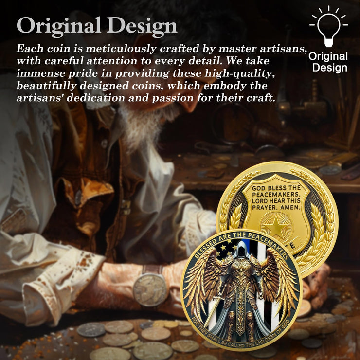 Archangel Michael Blessed Peacemakers Saint Michael Police Officers Prayer Coin