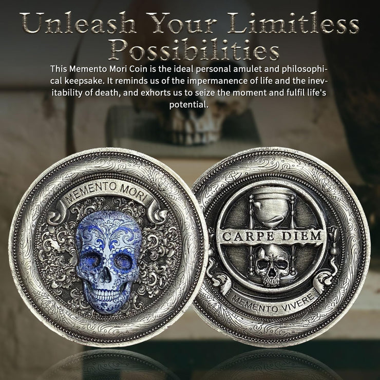 Carpe Diem Momento Mori Stoic Memento Mori Challenge Coins