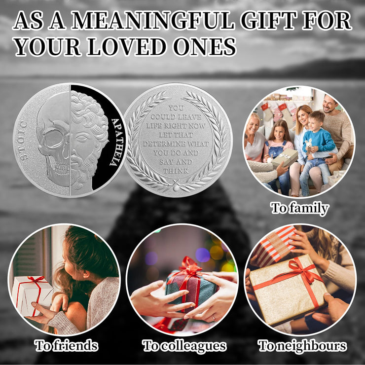 Memento Mori Coin Stoic  Inspirational Reminder Coin