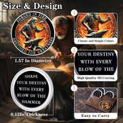 Blacksmith Hammering Forged in Fire Challenge Coin
