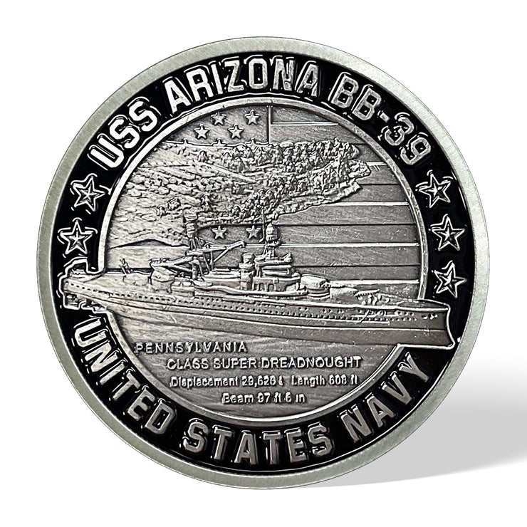 AtSKnSK USS Arizona Remember Pearl Harbor Challenge Coin Memorial Coin