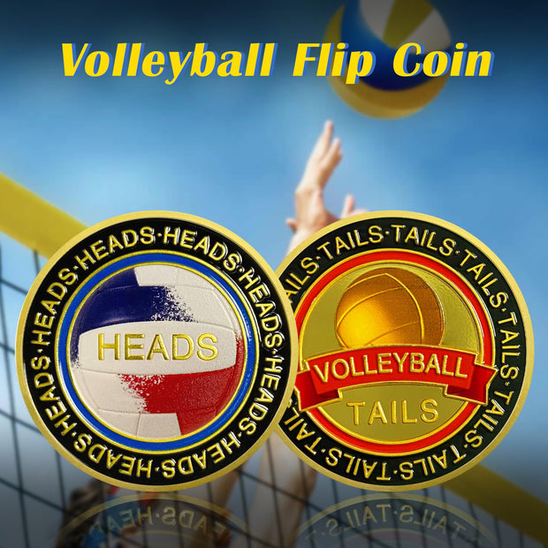 Heads and Tails Volleyball Flip Coin