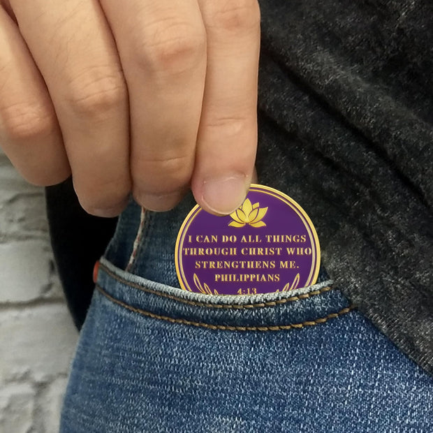 Inner Awakening Lotus Sobriety Coin for Women