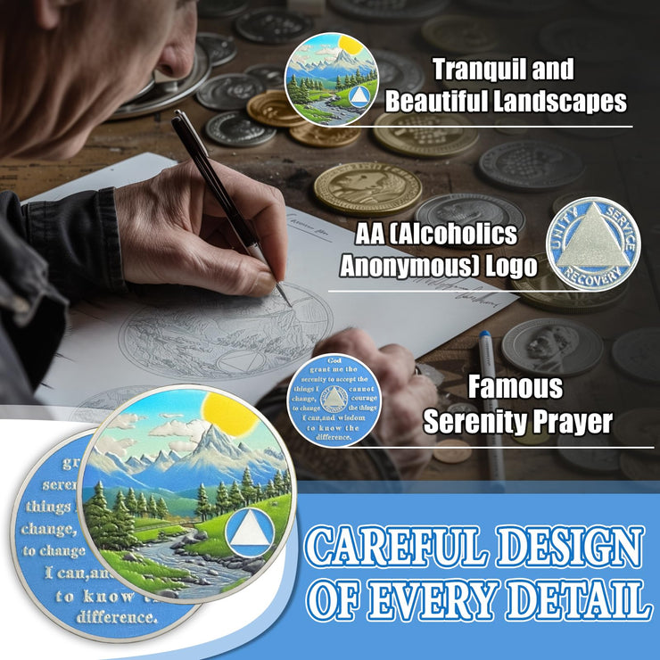 Personalized Sunrise Valley Sobriety Coin
