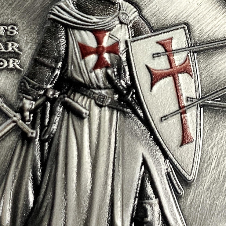 Knights Templar Warrior Standing Knight Challenge Coin