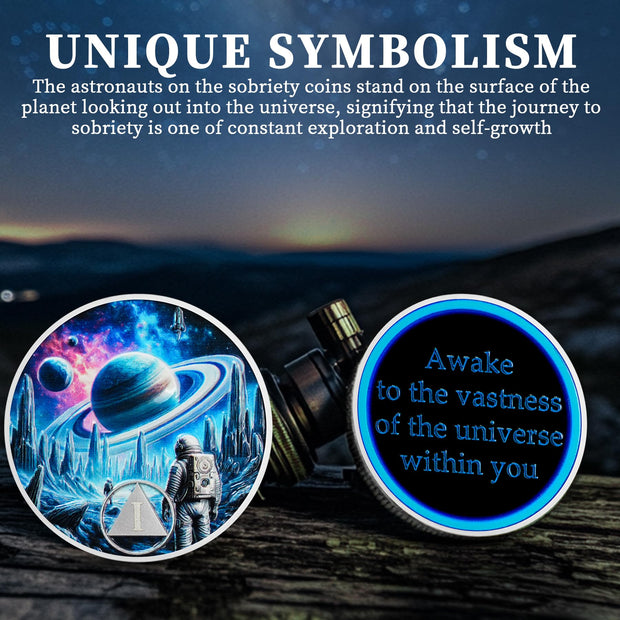 Cosmic Trek Awakening The Inner Self Recovery Sobriety Coin