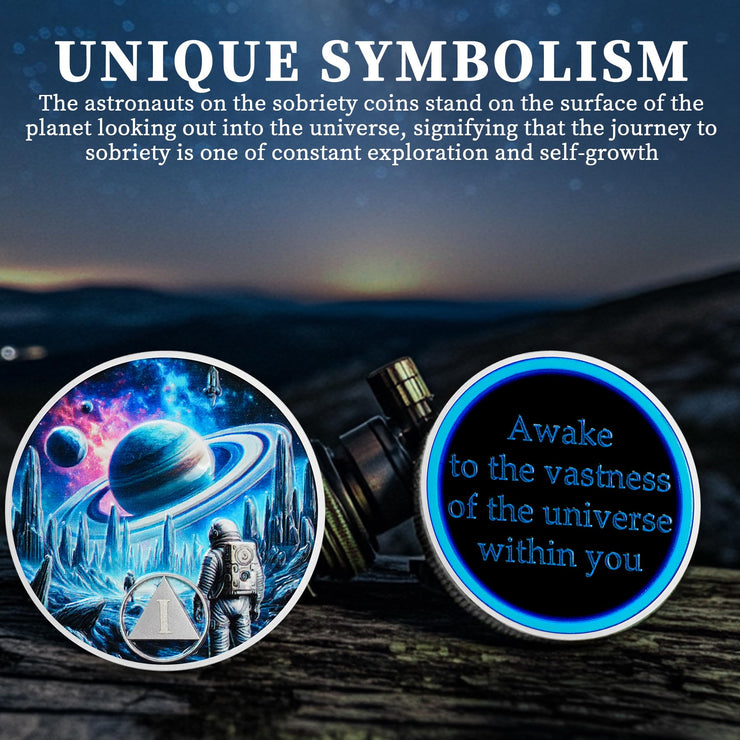 Personalized Cosmic Trek Awakening The Inner Self Recovery Sobriety Coin