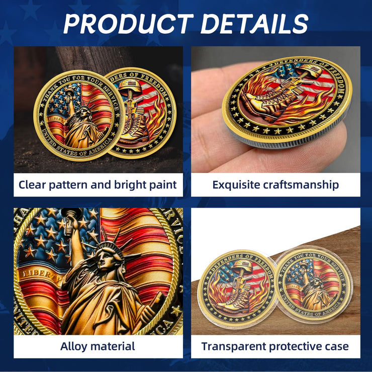 Thank You for Your Service Military Veterans Challenge Coins