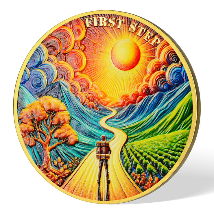 Motivational Recovery Coin Embrace Awakening Transformative Journey toward Personal Growth and Freedom
