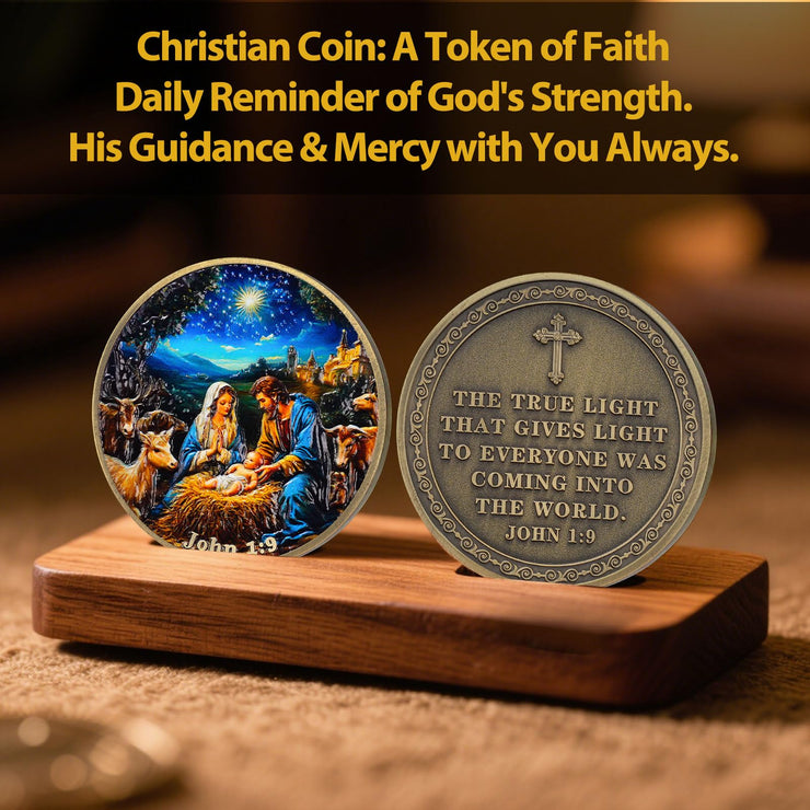True Light Christmas Tokenara Christian Challenge Coin