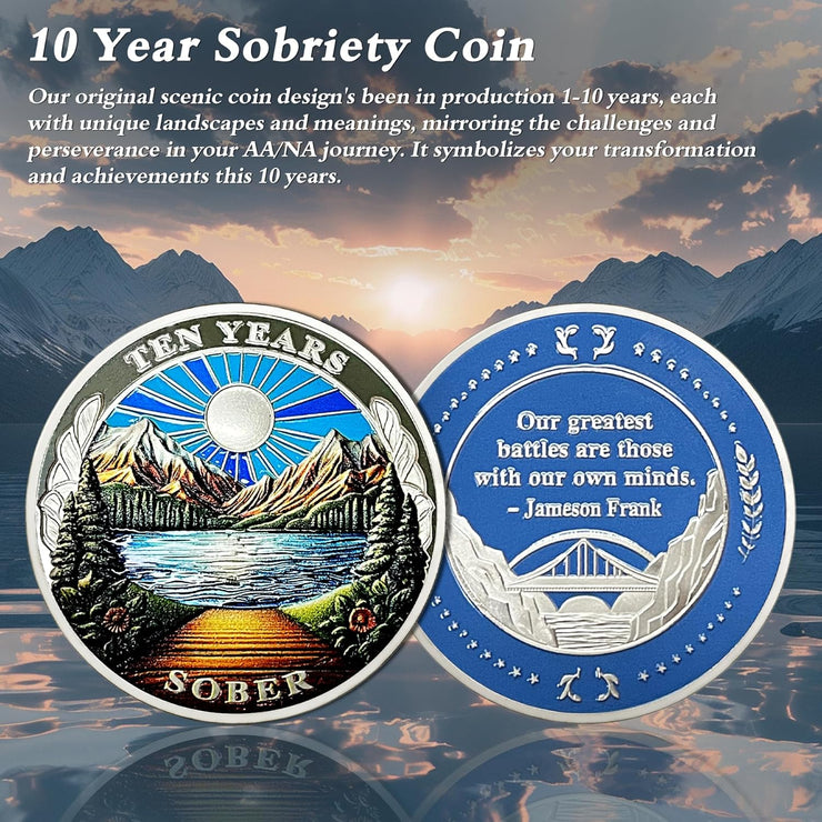 1-10 Years Celebrate Recovery Addicts Sobriety Coin
