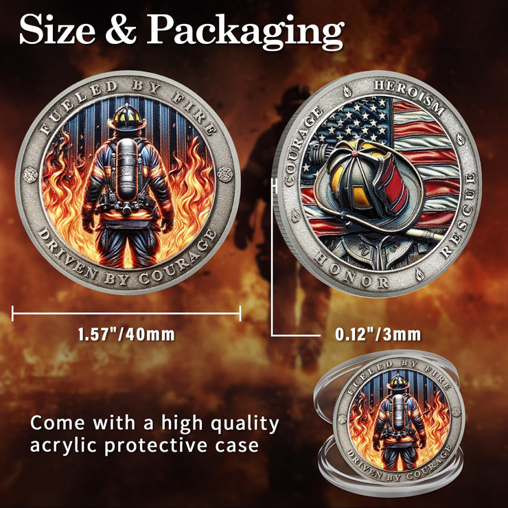 Honor Fire Department Rescue Prayer Coin