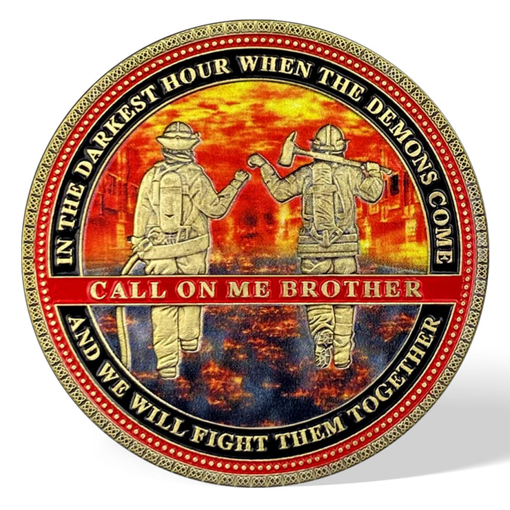 First Responder Hero Fireman Rescue Prayer Coin