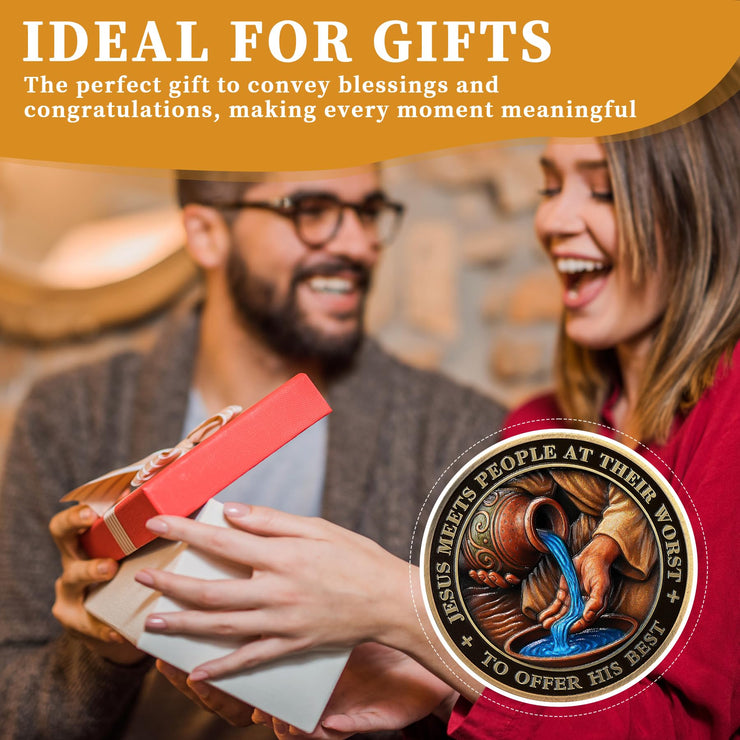 Jesus Meets People at Their Worst  Christian Jesus Grace Coin
