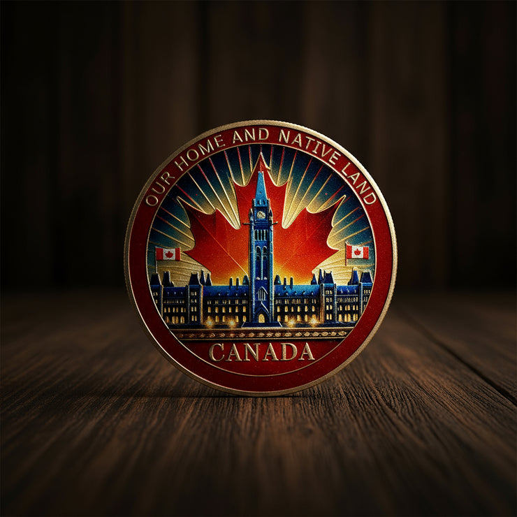 Honoring Canadian Independence Maple Leaf Canada Military Challenge Coin