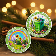 Dumpster Garden Recovery Medallion with Rainbow Sobriety Coin