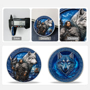 Viking Warrior Wolf Challenge Coin