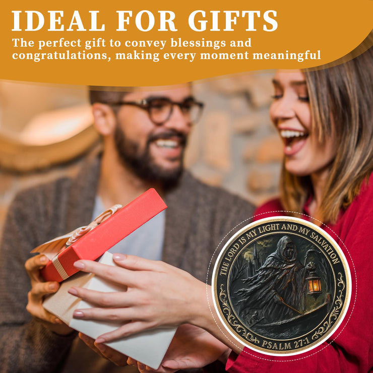 The Lord is My Light Christian Challenge Coin