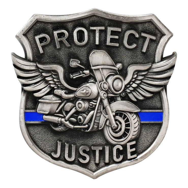 Unique Shape Motorcycle Police Challenge Coin