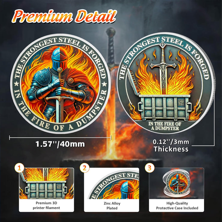 Knight Dumpster Fire Challenge Coin