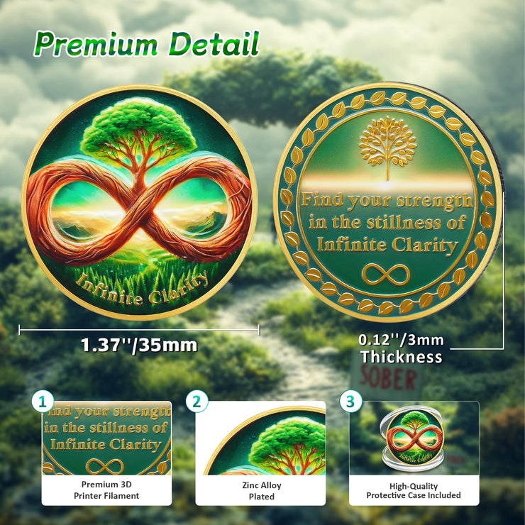 Addiction Recovery Infinite Growth Tree of Life Sobriety Coins
