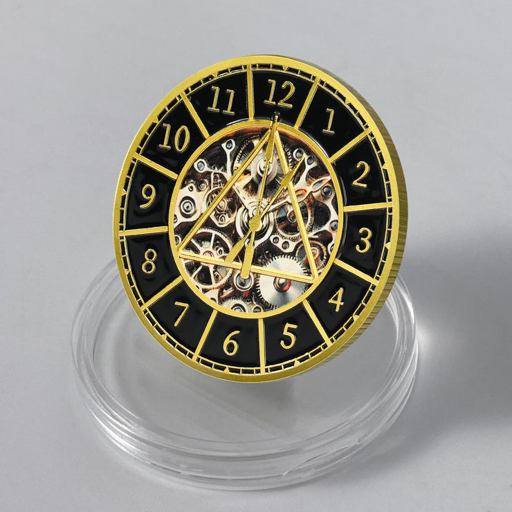 Clock & Gear Design 12 Steps Sobriety Coin