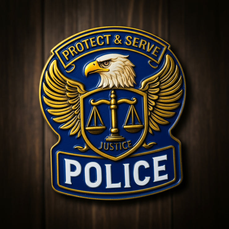 US Police Challenge Coin Scales of Justice-Isaiah 1:17 Bible Verse