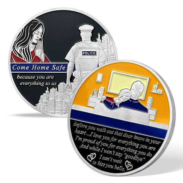 Come Home Safe Police Officer Challenge Coin