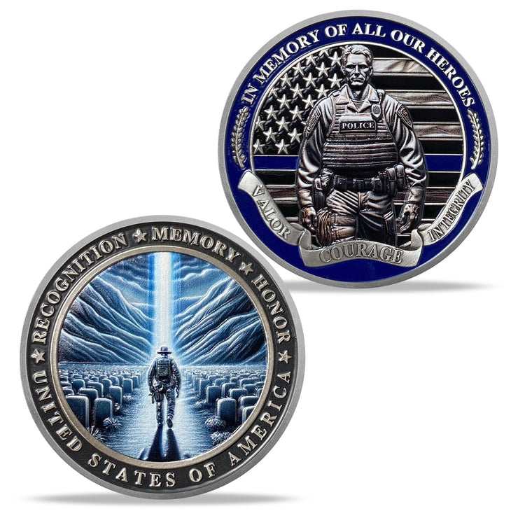 Heroic Police Law Enforcement Valor & Sacrifice Commemorative Memorial Coin