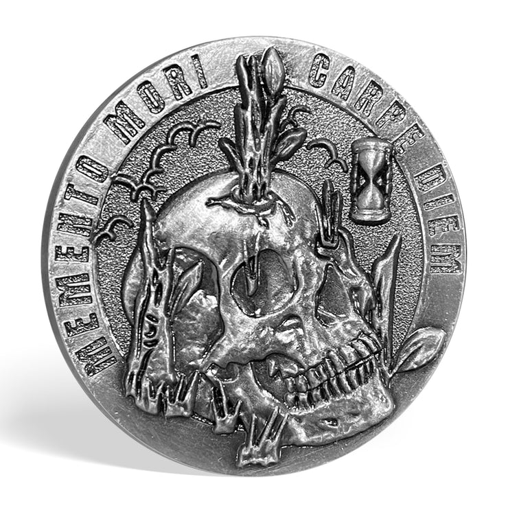 Memento Mori Coin Memento Vivere Skull Token Carpe Diem Reminder