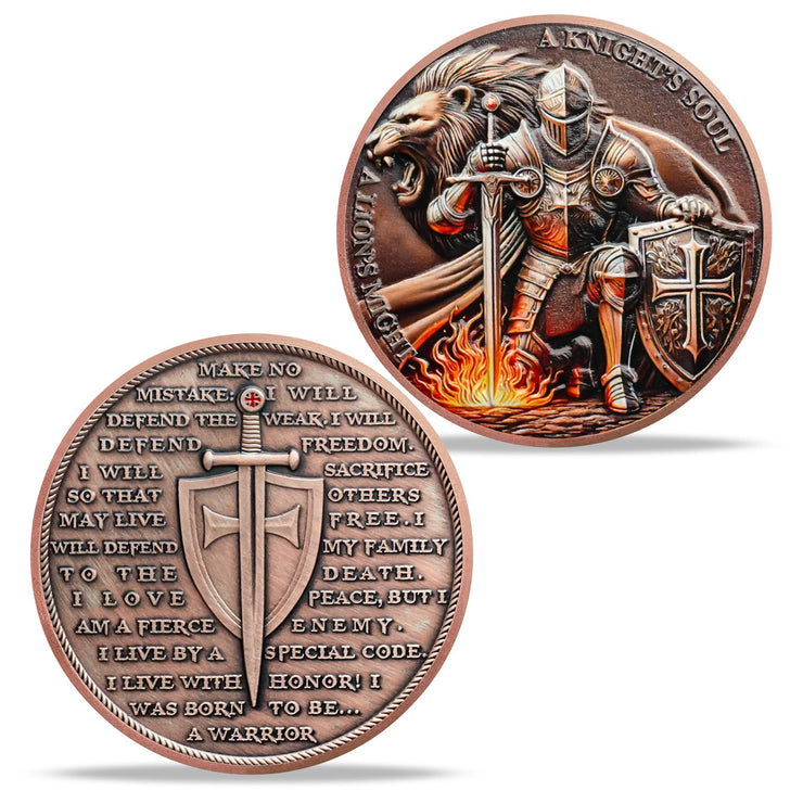 Knight and Lion Challenge Coin