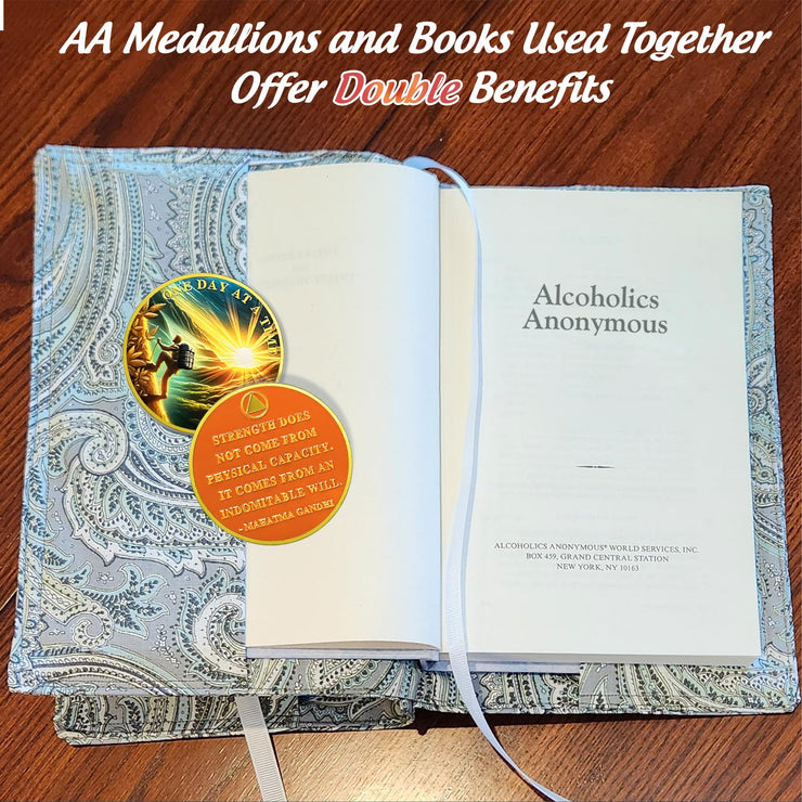 Original Hiking  One Day at A Time Sobriety Coin