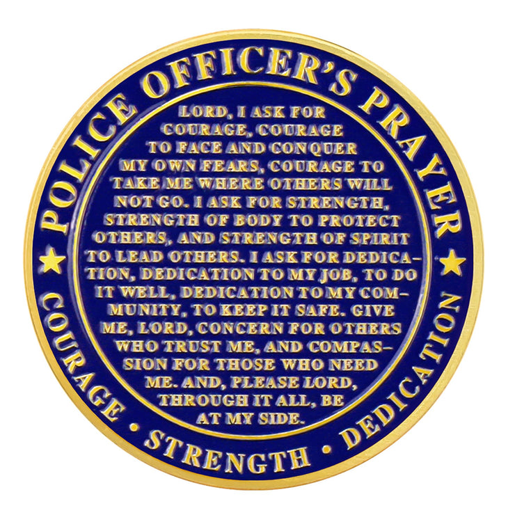 Female Police Officer's Back View Challenge Coin