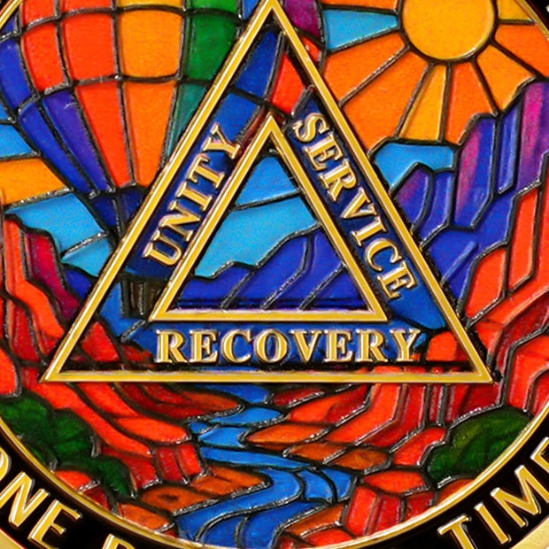 Hot Air Balloon Valley Sobriety Coin