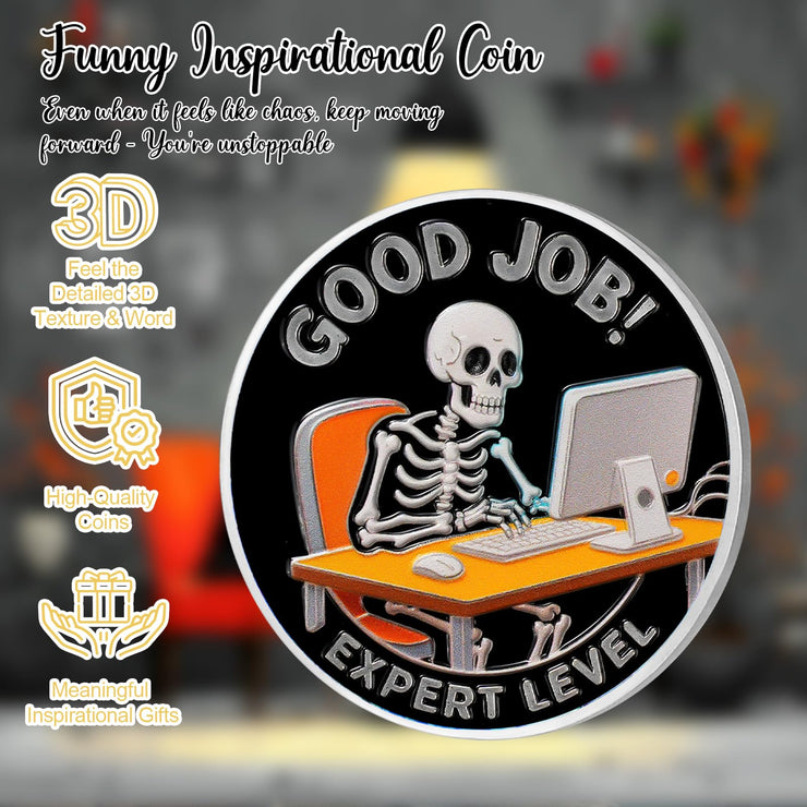 Everything's Fine Stress Relief Humorous Motivational Coin