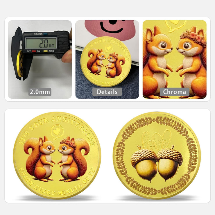 Love Squirrel Anniversary Commemorative Coin