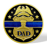 Patriotic Police Dad Challenge Coin